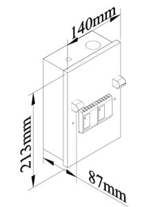 Kích thước của thiết bị cắt lọc sét GLOBAL PLP1100 HDC