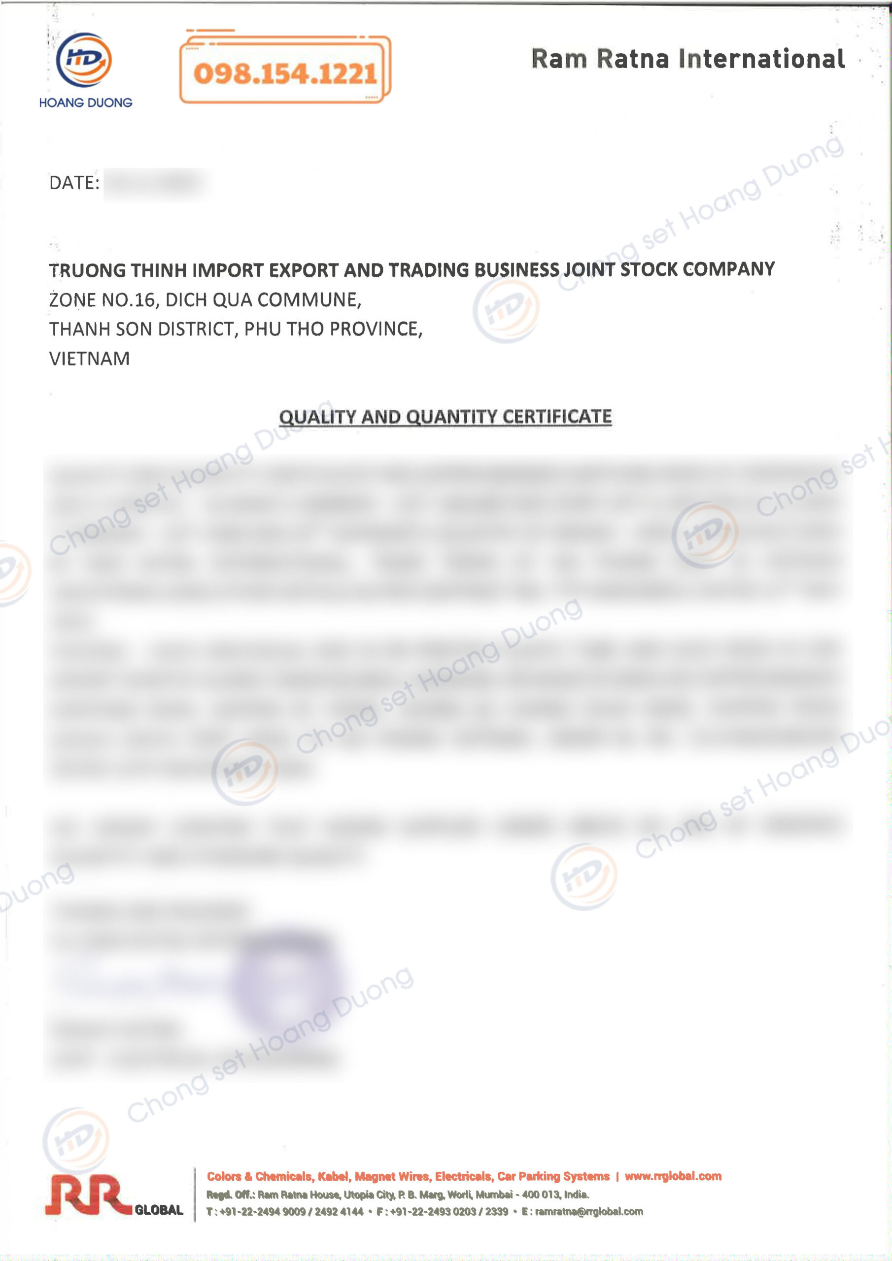 CQ cọc tiếp địa ramratna