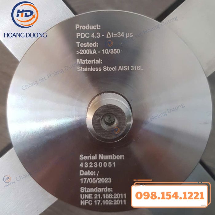 kim thu sét ingesco pdc 4.3 kim thu sét ingesco pdc 4.3