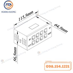 Thiết Bị Chống Sét Lan Truyền Mạng Lan GLOBAL HUB4-POE HDC